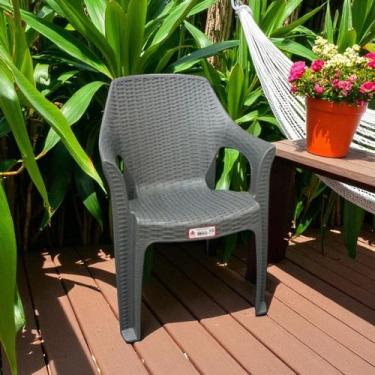 Imagem de Poltrona cairo rattan cinza - AJA