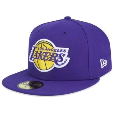 Imagem de Boné New Era 5950 Los Angeles Lakers Aba Reta Roxo-Masculino