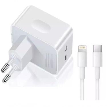 Imagem de Carregador Turbo Duplo Usb-c Compativel E 12 13 14 - 40w - LELONG