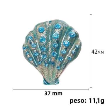 Imagem de Broche De Estrela-do-mar Esmaltado Unissex Feminino Com Pérola E Conch