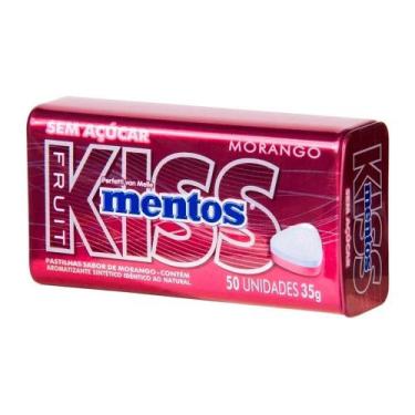 Imagem de Pastilha Mentos Kiss Morango Sem Açúcar