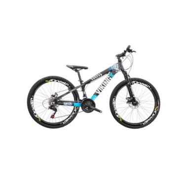 Imagem de Bicicleta aro 26 Vikingx Preto Azul 21v Câmbios Importado Aro Vmaxx