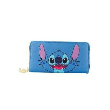 Imagem de Carteira retangular azul stitch 10x20cm - disney