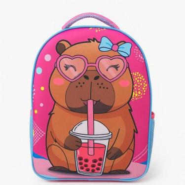 Imagem de Mochila Infantil Escolar Bolsa Menina Reforçada e Grande Passeio Capiv