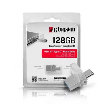 Imagem de Pen Drive 128Gb Usb 3.1 MicroDuo Type C/Tipo A DataTraveler DTDUO3C/12