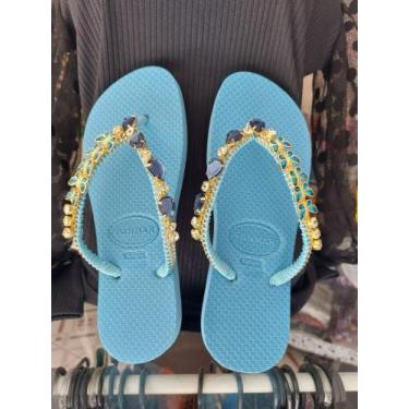 Imagem de Chinelo customizado - H & L Chinelo  N  37/38, Azul