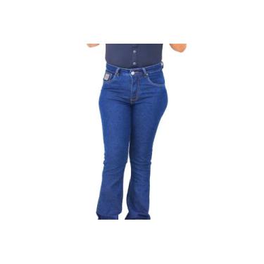 Imagem de Calça country  feminina flare  jeans azul - Os vaqueiros , 48