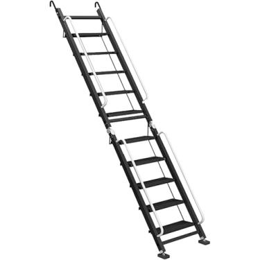 Imagem de Escadas De Liga De Alumínio, Escadas Dobráveis, Design Antiderrapante Inferior, Escada De Andaime Multifution, Escada De Fuga De Incêndio, Para Segurança Doméstica Emergente, One Color, 300cm/118in