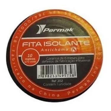 Imagem de Fita Isolante Anti Chama 10 Metros Permak Pacote 1 UnidadE
