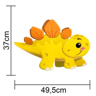 Imagem de Painel Festa Dino Baby Dinossauro Estegossauro 37 x 49,5 cm Piffer - I