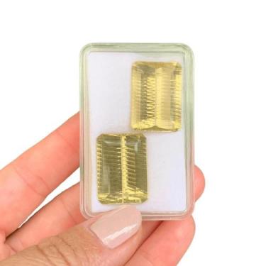 Imagem de Citrino Baguete Millenium Par 55,61ct - SP GEMAS