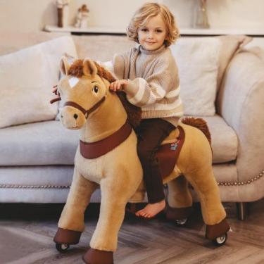 Imagem de Cavalo de brinquedo montável PonyCycle com freio, 90 cm de altura