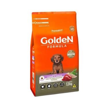 Imagem de Ração pra Cães Filhotes Raças Pequenas Golden Fórmula sabor Carne e Ar