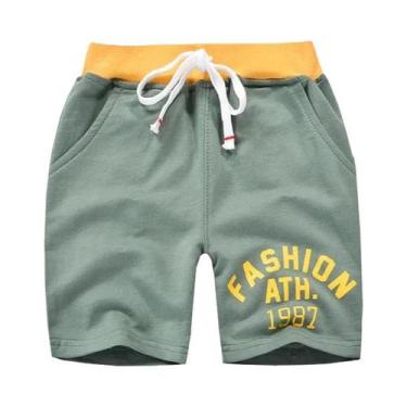 Imagem de Shorts De Algodão Em Cores Sólidas Para Meninos, Roupas De Lazer Para 