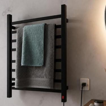 Imagem de Toalheiro termico 2 toalha preto quadrado - casuli, 220v-direito