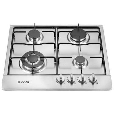 Imagem de Fogão de Mesa Cooktop 4 Bocas Aço inox à Gás Suggar FG4134IX, Bivolt