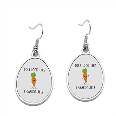 Imagem de Do I look like I carrotll Brinco com pingente para meninas - Presente de festa de aniversário dos namorados