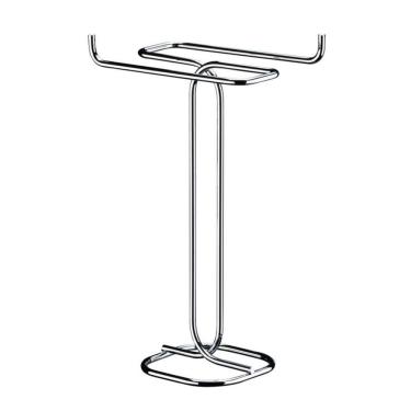 Imagem de Toalheiro Duplo Bancada Porta Toalha Rosto Cromado Banheiro - 1177 Future