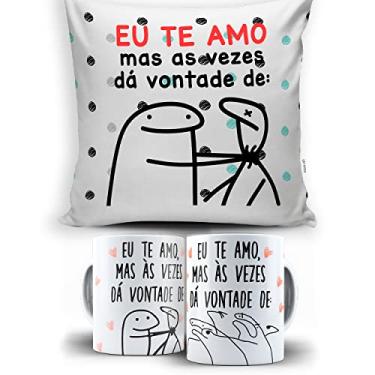 Imagem de KIT Almofada + Caneca Flork Eu Te Amo Mas Tu Complica