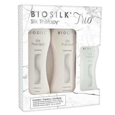 Imagem de BioSilk Silk Therapy Trio Kit 355 ml com seda Therpy 355 ml, Shampoo Silk Therapy 355 ml, condicionador Silk Therapy 350 ml, 355 ml