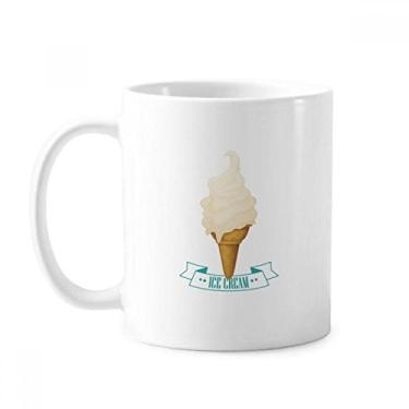 Imagem de Picolés de creme branco caneca de sorvete cerâmica xícara de porcelana de café louça