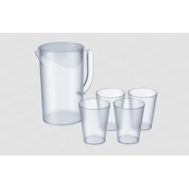 Imagem de Jarra Retro 2L com 4 copos 300 ml, Cristal, Coza, Casual