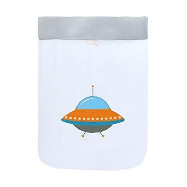 Imagem de Giz de Cor Confecções Cesto Organizador P/Brinquedos Disco Voador Cru/Cinza