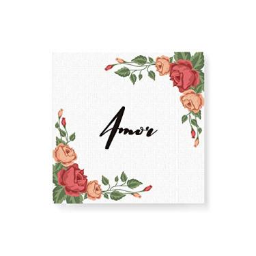 Imagem de Arte Maníacos Quadro Decorativo em Tela Canvas Amor Flores - 30x30cm
