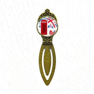 Imagem de Marcador de página com a bandeira vermelha de Londres da Grã-Bretanha, Reino Unido