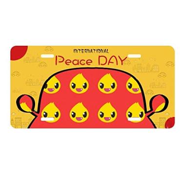 Imagem de DIYthinker Placa de carro Dinosaur Kingdom Love You Decoração de carro Dia da Paz