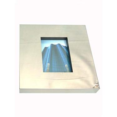 Imagem de Porta Retrato Inox Cubo Quadrado Sarquis Samara Prata