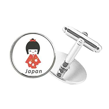 Imagem de DIYthinker Abotoaduras tradicionais japonesas locais de brinquedo para meninas com botão redondo