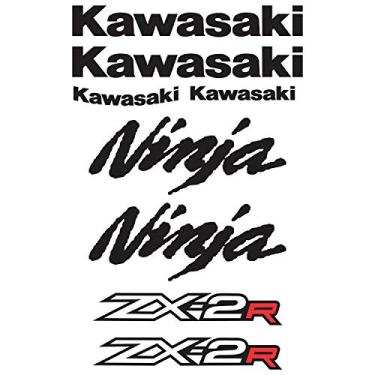 Imagem de Adesivo Protetor Kawasaki Ninja 250r Preto Branco