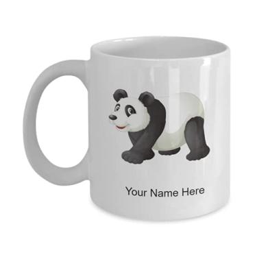 Imagem de Caneca Panda personalizada – Caneca de café para presentes panda ideias crianças meninos meninas Amor – Caneca de café de 325 ml