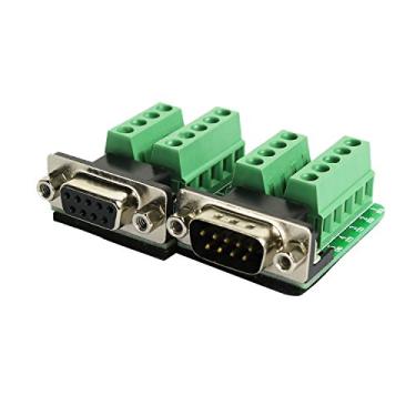 Imagem de Conector de breakout DB9 RS232 Serial 9 Pin conector terminal Db9 (macho x 1, fêmea x 1)