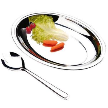 Imagem de Conjunto Para Salada Com Travessa Oval Em Inox - Carisma