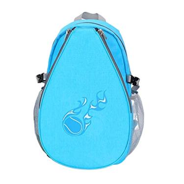 Imagem de YIJU Saco de raquete de tênis infantil organizador de armazenamento Duffle Bag Pickleball Paddles Mochila bolsa de transporte para garrafa de água, raquete, Azul