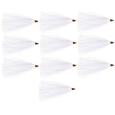 Imagem de Brinquedo de rabo de cavalo da Last Cast Tackle – Pacote com 10 – 5 cores para escolher, Branco