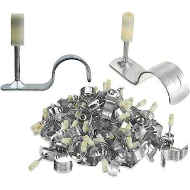 Imagem de Diâmetro 16mm Pistola de Pregos manual pregos de aço,pregos de alvenaria, 100 PCes pregos de Tubulação Ferramenta de fixação de parede, para a tubulação de água da fixação Da Braçadeira de Tubulação