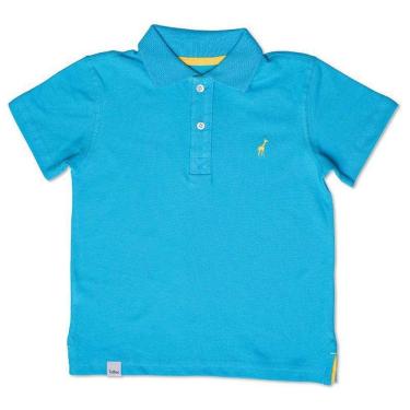 Imagem de Camiseta Polo Infantil Azul Turquesa Toffee - Nº01