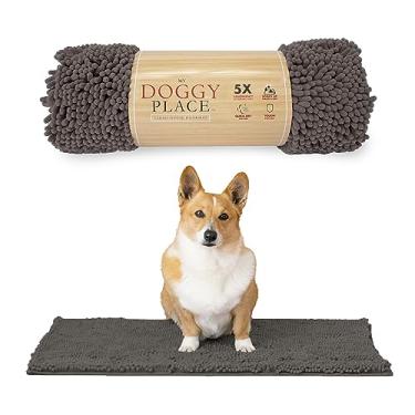 Imagem de My Doggy Place Tapete de microfibra para patas lamacentas, cinza de 78,7 cm x 50,8 cm - tapete absorvente e de secagem rápida para limpeza de patas de cachorro, seguro para lavadora e secadora -