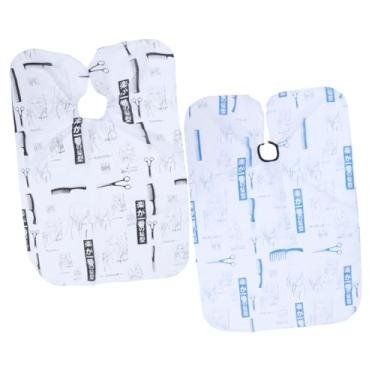 Imagem de FOMIYES 2 Unidades apanhador de cabelo de barbeiro vestido de cabeleireira aventais para homens xaile corte de roupas de barbearia pano de cabeleireiro adulto avental gabe capa cara manto