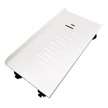 Imagem de Suporte de CPU Suporte de torre de PC, suporte de CPU de metal com rodas giratórias - Suporte de mesa resistente para PC Carrinho de PC Suporte de chão para a maioria dos PCs de jogos Suporte de torre de PC (Cor: Ouro, Tamanho: 400 * 200 mm)