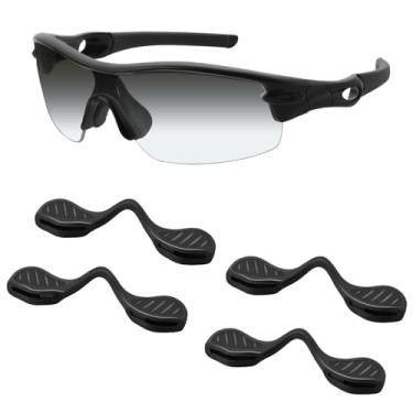 Imagem de Mryok 4 pares de protetores de nariz de reposição para óculos de sol Oakley Radar Path EV RadarLock – preto e preto e preto e preto