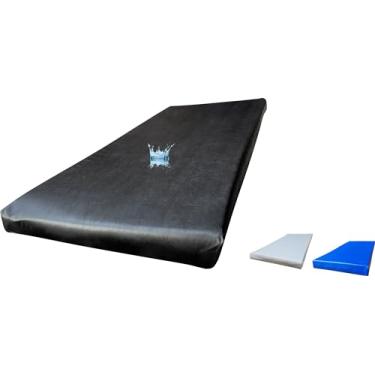 Imagem de Capa colchão hospitalar impermeável solteiro reforçado colchonete lençol protetor pvc tecido cama (188 x 88 x 10a13cm, Preto)