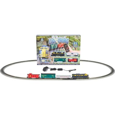 Imagem de Ferrorama Com Trem Trilhos Bachmann Blue Lightning Ez 01501