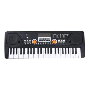 Imagem de teclado eletrônico para iniciantes 49 Teclas Usb Piano Elétrico Microfone Música Digital Teclado Eletrônico 16 Tons 8 Ritmos 6 Músicas De Demonstração