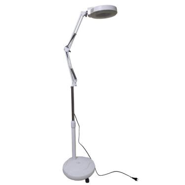 Imagem de Lupa Luminaria Aumento 2x Rodinhas Retratil Led Estetica Articulavel Giratoria Sobrancelha