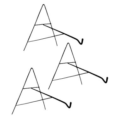 Imagem de Kit 3 Suporte de Vaso Para Pendurar Planta Na Parede De Metal Preto Tipo A Luxo