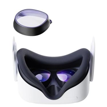 Imagem de Amavasion Glasses Lenses Insert Compatible with Meta/Oculus Quest 2, VR Headset Customized Easy-to-Install Frame Plus Lens Combination SPH:-3.25(One Lens)